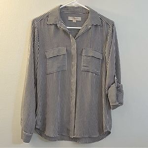 LOFT Women’s Striped Utility Blouse XS